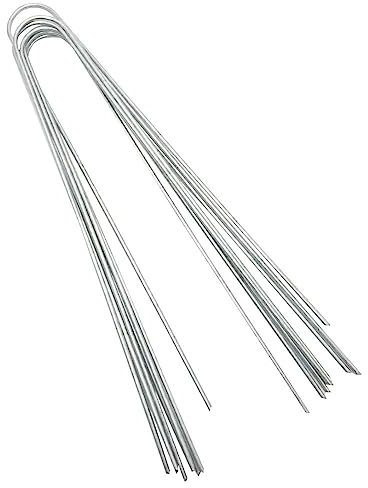 50 Stück Gartenklammern, Rostfreie Erdanker, U-förmige Nagelstifte, Stabile Erdanker, Verzinkte Stahlheringe, für Unkrautvlies, Camping, Landschaft, Stoffzaun, Netz, 30 X 4 cm