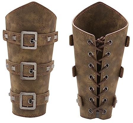 Mittelalterliche Armschienen, Wikinger Schnalle Armschienen Retro Armschützer Armband Kostüm Kostümzubehör LARP für Halloween Cosplay Karneval
