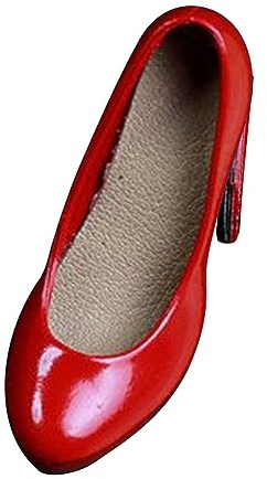 Baoblaze 1/6 Weibliche Soldat High Heel Schuhe, Miniatur Soldat Kostüm, Lässiger Retro Stil, Simulierter Absatz für 12 Zoll Weibliche, Soldat Actionfiguren, rot B