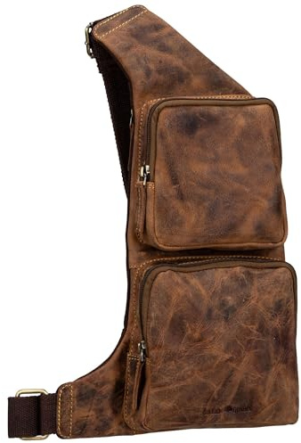 Greenburry Vintage Body Crossover Bag Leder Sling Bag Rucksack Backpack Daypack 1543-25