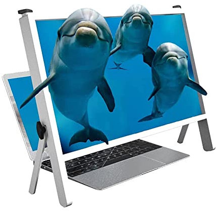 Bildschirmlupe Laptoplupe, 21-Zoll-3D-Bildschirmlupe, Computerbildschirmlupe, Tablet, Film, Video, weiß