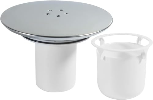 Duschabfluss Abdeckung, Abflussdeckel Dusche,Duschablauf für Viega Tempoplex Ablaufgarnitur, 90 mm/115 mm Duschabflussabdeckung,Duschstopfenabdeckung Chrom,geruchsverschluss dusche Weiß