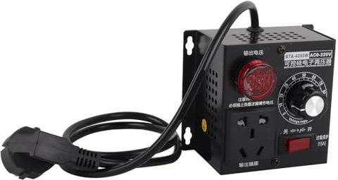 Regulador de Voltaje Scr Ac 220V 4000W, Controlador de Velocidad del Ventilador del Motor, Regulador de Intensidad, Convertidores de Potencia Electrónicos (Enchufe de la UE)