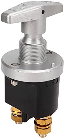 Battery Switch, Heavy Duty Battery Cut-off Switch Wasserdichter Batterieschalter mit Metallgehäuse für Wohnwagen, Yacht, LKW, Auto, Boot, RV, Baufahrzeug