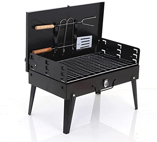 Barbecue Portable, Barbecue Domestique en Acier au Charbon de Bois, Barbecue de Table au Charbon de Bois de qualité supérieure, Barbecue en Acier Inoxydable, Barbecue au Charbon de Bois pour Le Camp