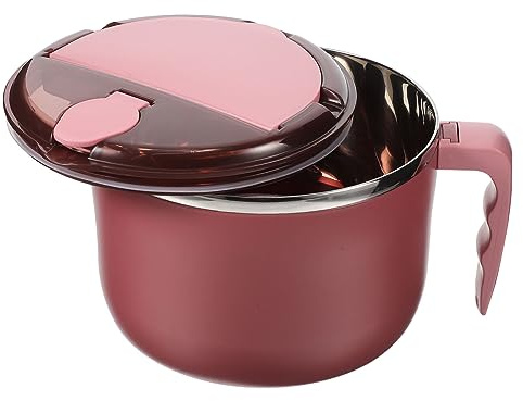 Alipis Bol à Ramen Acier Inoxydable Avec Couvercle Et Couverts Intégrés Bol Multifonction Pour Nouilles Instantanées Cuisine Portable Et Stockage Pratique