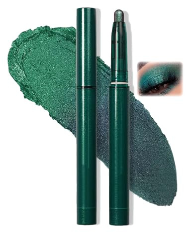 Clawrex ögonskuggspenna, glitter ögonskuggspenna, pärlglans Crayon Eyeshadow Pencil, ögonmakeup (12 #CALYPSO Green)