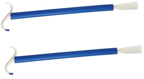 2 Professioneller Stab aus Stück Dressing ABS für Senioren und Behinderte | Portable Anziehhilfe, Geeignet für Ferse und Oberteil, Praktische Aufbewahrung, zum Anziehen