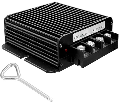 MZHOU Convertidor de Voltaje CC-CC de 12V a 24V, Convertidor de Corriente de 24V 25A 600W con indicador LED de Funcionamiento,para Paneles solares, Casas rodantes y Sistemas de vigilancia