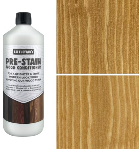 Littlefair's Pre-Stain Wood Conditioner - Water-Based - Low Odour and Non-Toxic - for Use Before Staining Wood (1ltr) | Water-Based, Low Odour, Non-Toxic, For Use Before Staining Wood