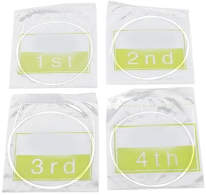 Jeu de 4 cordes pour ukulélé en nylon de qualité supérieure, son clair et brillant, facile à installer, pour réparation, remplacement, blanc, convient à la plupart des marques et