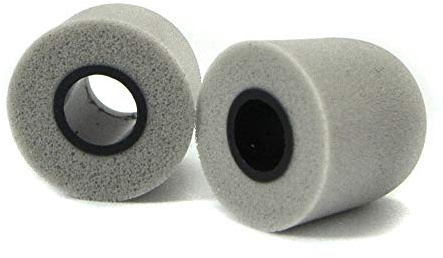 Simoutal 6 Pairs 5mm Isolate Noise Replacement Memory Foam Earplugs Sleeves, In-Ear Moniter Earbud Tips T-400 (Medium, Grey)