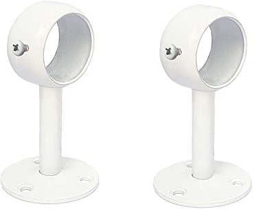 FYTRONDY White Edition - Tubo de acero inoxidable para armario, soporte para barra de soporte de palanca de armario (1-1/4 pulgadas, paquete de 2)