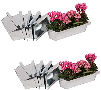 UNUS Jardinière avec suspension Set Bac à fleurs Compatible avec les palettes européennes pour fleurs, herbes et fruits 12 pièces 38 cm