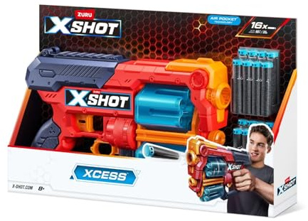 XSHOT Excel Xcess 36502 Skumspruta, Flerfärgad, 16 pilar
