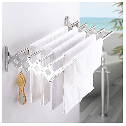 LLLD Extendable Wand Wäschetrockner Ausziehbarer Wandtrockner Wäschetrockner Indoor & Outdoor Balkon Terasse Tragkraft 22 Kg (Size : 60cm/23.6inch)