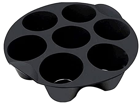 PPWW Teglia per Muffin in Silicone, 7 Tazze, Teglie per Friggitrice ad Aria, Pirottini Muffin Silicone, per Torte, Muffin, Cioccolatini, per Friggitrice ad Aria da 2,6 – 5,8 l