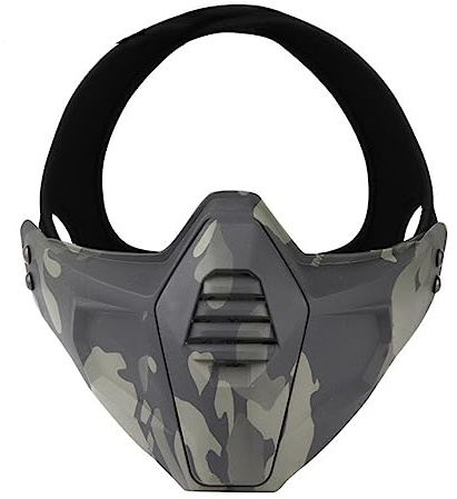 ACEXIER Taktische Halbgesichtsmaske für OC-Stil Helmschiene Airsoft-Maske Paintball