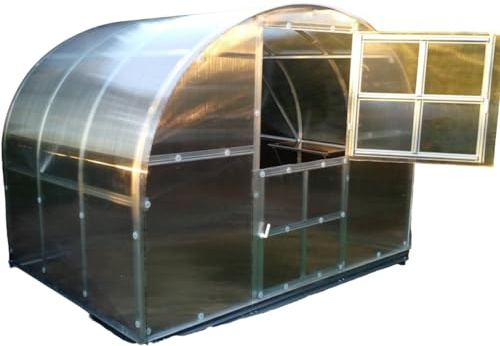 Gewächshaus KLASIKA 6 (3x2m) mit fundamenten und 6mm Polycarbonat