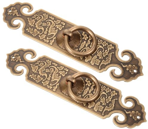 DOITOOL 2stücke Metallgriffe Im Chinesischen Stil Vintage-schranktürgriffe Dekorative Schubladengriffe Mit Schrauben Für Kommode Und Schrank
