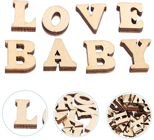 Operitacx 100 Stück 15 Mm Kleine Holzbuchstaben Holzalphabet Buchstaben Holzscheiben Holzscheiben Für Holzarbeiten Basteln