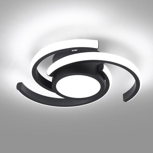 ADISUN Modern LED Ceiling Light,6000K Semi Flush Mount Ceiling Light Fixture,Small Ceiling Lamp for Living Room Bedroom Corridor Aisle Hallway (D11 in*H2.9 in; 33W; No Remote)