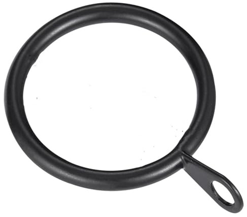 42 Pieces 1.5 inch Internal Diameter Metal Drapery Curtain Rings Curtain Hanging Rings for Window Door Shower Curtain, (Black)