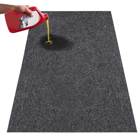 VEVOR Tappetino Garage 2286x5791,2x2,4 mm Tappetino Antiscivolo Impermeabile Protezione Acqua Neve Pioggia Fango Olio per Auto con Supporto in TPE Anti-Perdite, Facile da Pulire, Tagliare, Vari Usi