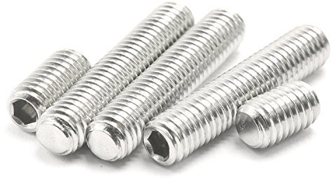 Gewindestifte für Türgriffe, M1,6 (Gewindedurchmesser 1,6 mm), Stellschraube mit flacher Spitze, Gewindestifte mit Innensechskant A2-70, 25 Stück, metrisch (M1,6 x 8 mm) (Color : Silv