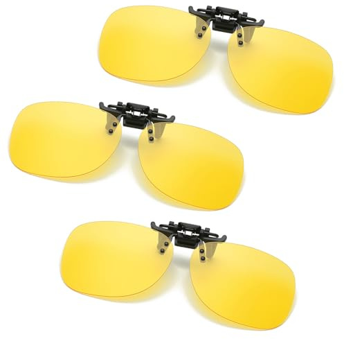 SagaSave Sonnenbrille Clip für Brille, Polarisierte Clip on Sonnenbrillen Aufsatz für Damen und Herren Nachtfahrbrillen