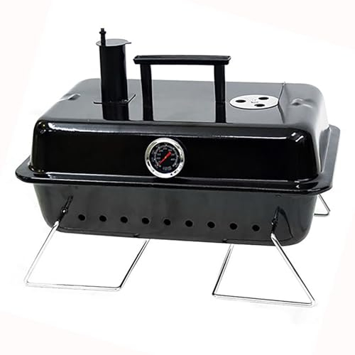 Tragbarer Grill, Holzkohlegrill Mit Kamin, Outdoor-Camping-Grill, Tischofen Mit Griff Und Stativ, Einfacher Und Praktischer Herd