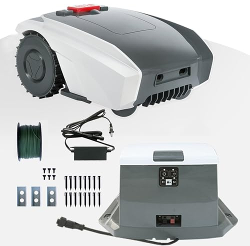 Lakenbroade Robot Tondeuse sans Fil 1500m², Système de Coupe/Mulching à 3 Lames, Tondeuse à Gazon, Détecteur de Choc
