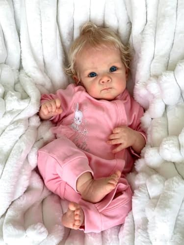 Zero pam Reborn Baby Lebensecht-48CM Echte Baby Babypuppen Wie Echt, Echte Babypuppe, Reborn Puppen Lebensecht Mit Haaren (Land)