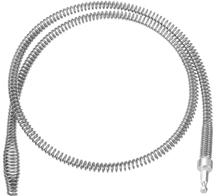 sourcing map 1 Pcs Drain Clog Remover 39.3 inch 1 M 10mm Thick, Drain Augers Hair Remover Spring Cable with Electric Drill Connector, Plumbing Snake for Kitchen Sink, Bathtub Drain Toilet