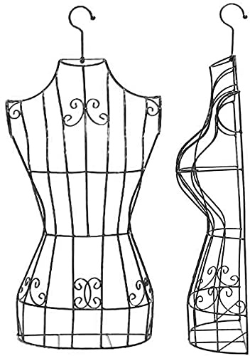 XINYUNFEI Schneiderpuppe Verstellbar Weibliche Schaufensterpuppe Hängende Metall-Halbkörper, 360 ° Rotierender Haken Und Drahtrahmen, for Bluse/Brautkleider/Kleider/Unterwäsche(Black)