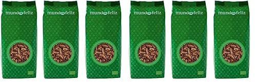 Mundo Feliz Chips de Coco Ecológicos, Tostados y con Toque de Cacao, 3 x 200 g (Paquete de 2)