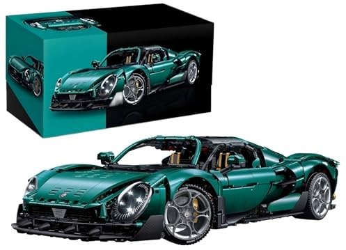 Technik Auto für 33 Stradale, 1:8 Groß Auto Modellbausatz, 3861 Teile MOC Klemmbausteine Rennauto Set, Automodell Sammlerstück Geschenk für Autofans, Mit Originalverpackung