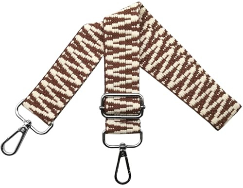 Correa para Bolso Bandolera Ajustable Correa de Hombro para Bolsos de mujer con Mosquetón Plateado 3.8cm, Correa de Reemplazo para Bolsos de Mujer Accesorios Crossbody, Marrón oscuro, S20