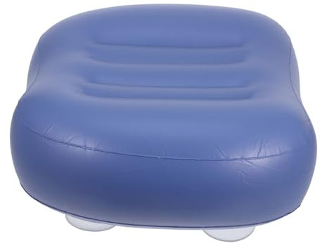 TOBBOMEY Aufblasbares Badewannenkissen Mit Rutschfesten Saugnäpfen Faltbares PVC Sitzkissen Für Badewanne Weiche Kopfstütze Spa Und Badezubehör Für Erwachsene Kinder