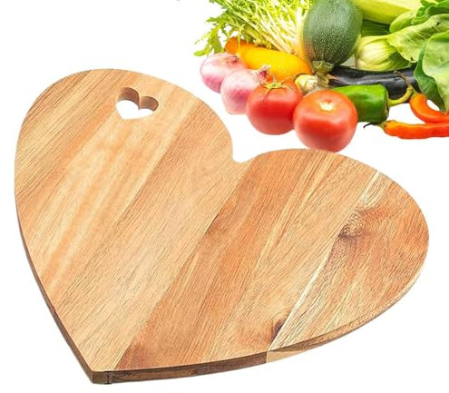 Herz-Charcuterie-Brett, Servierbrett für Käse, Charcuterie, Valentinstag, herzförmiges Charcuterie-Brett, Käseplatte, Schneidebrett aus mit herzförmigem Loch für Einweihungsparty, Hochzeit