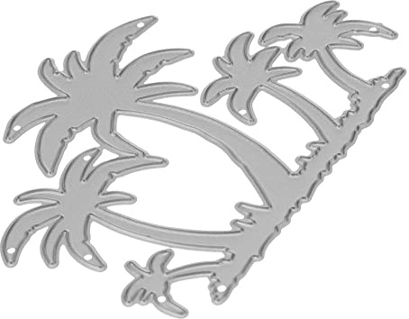 Angoily Matrice de Découpe pour Embossage Manuel Scrapbooking en Acier au Carbone Forme Palmier Polie Lisse pour Loisirs Créatifs Soi-même et Cartes de Vœux