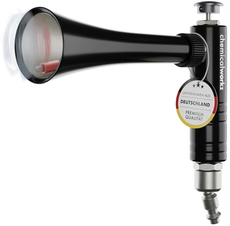 chemicalworkz Mini Air Gun – Kompakte Druckluft-Ausblaspistole für schwer erreichbare Stellen – Präzises Ausblasen von Schmutz & Wasser – Profi-Qualität – 1/4 Zoll Anschluss – Schwarz
