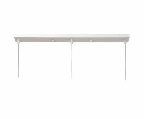 3 Loch Baldachin Lampen Weiß, Lang 60cm Deckenbaldachin, Metall Lampenabdeckung, Kabelabdeckung Deckenrosette Decke Lampenschirm, Deckendose Lampenbaldachin Kit für Hängeleuchte Deckenleuchte