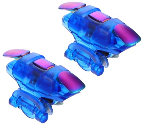 Ipetboom Déclencheur de Jeu Mobile Boutons en Alliage Manette de Jeu Portable Réglable Bleu Accessoire de Jeux pour Téléphones Antidérapant Paire de Manettes de Contrôleur Ergonomiques