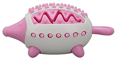 Hundeball, interaktive Leckerli-Ausgabe, intelligentes Puzzle-Anreicherungsspielzeug für kleine Hunde, kognitives Kauspielzeug zur Stimulierung der geistigen Aktivität, perfekt (Pink)