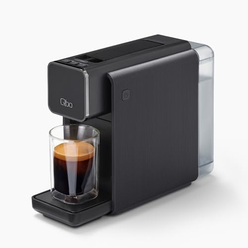 Tchibo Qbo ONE Premium Kapselmaschine für Espresso, Caffè Crema und Caffè Grande, hochwertiges, kompaktes, innovatives Design, Soft Black