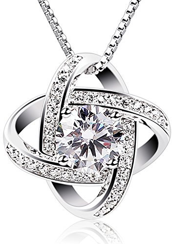 B.Catcher Collane da donna, Collana con Pendenti in Zircone Cubico ed Argento 925, Collana Ipoallergenica, Regali di Gioielli da Donna, Regalo di Anniversario, Festa della Mamma, Compleanno