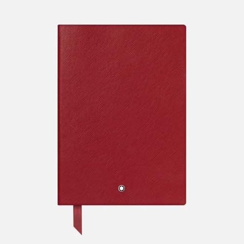 Montblanc Notebook 116521 Fine Stationery #146 – Liniertes Notizbuch aus Leder mit Softcover in DIN A5 – Farbe: Red – 192 Seiten