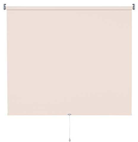 Verdunkelungsrollo Springrollo Mittelzugrollo 13 Farben klemmfix Rollo ohne Bohren Breite 62-202 cm Höhe 180 cm Fenster Vorhang blickdicht verdunkelnd klemmbar Klemmträger (122 x 180 cm / Creme)