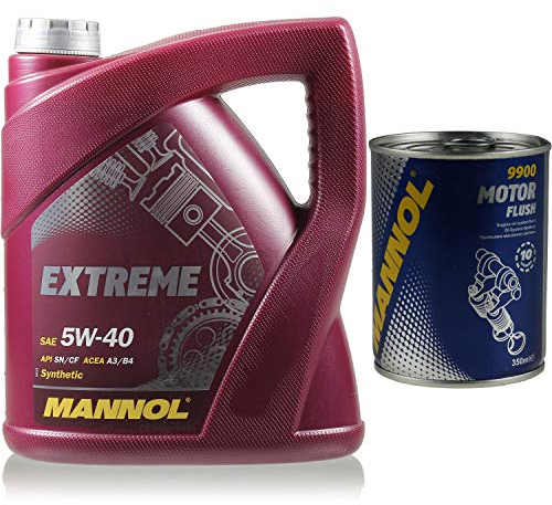 4L MANNOL Extreme 5W-40 API SN/CF Öl Motoröl MN7915-4 Motorspülung Motor Flush